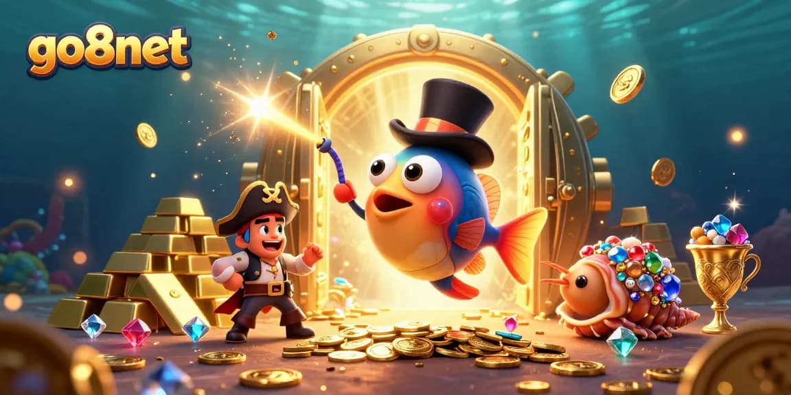 Engage with go8net's underwater casino adventure featuring sparkling treasures and vibrant characters.