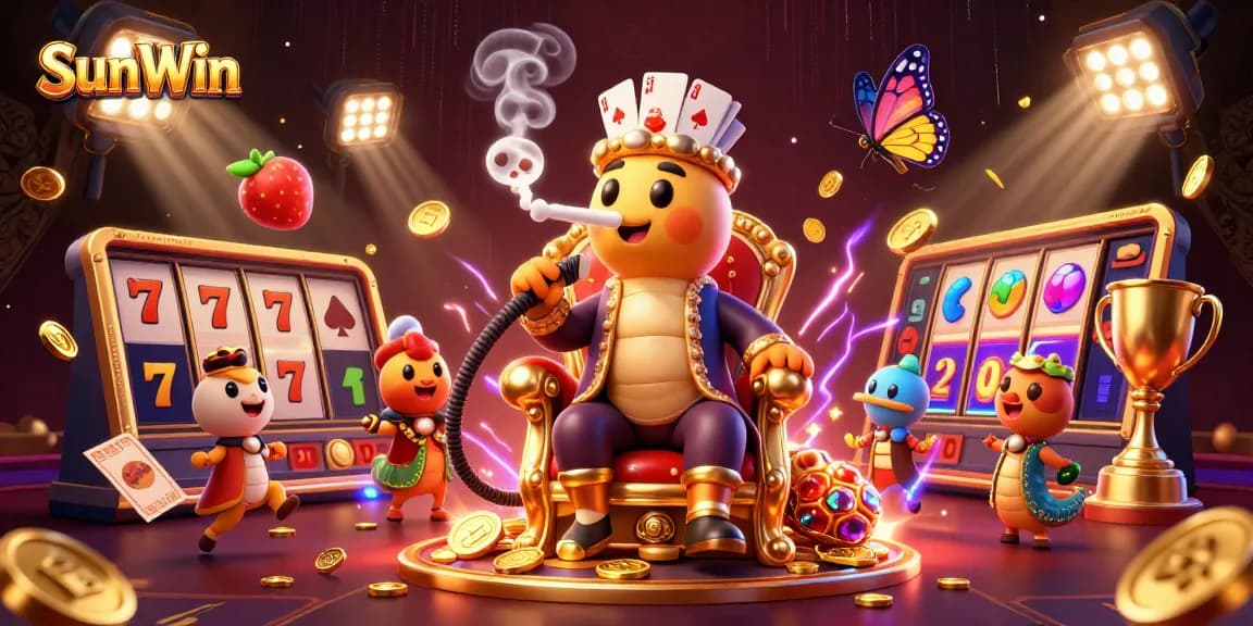 Win big at SunWin with immersive slots and a dynamic gaming experience illustrated in 3D.