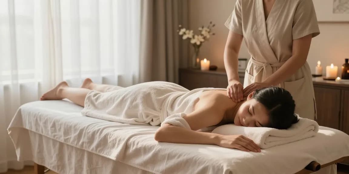 Relaxing 강남여성전용마사지 experience with soothing ambiance and serene decor.