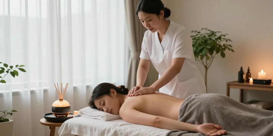 Relaxing 김포출장마사지 experience in a serene wellness room with soothing ambiance.