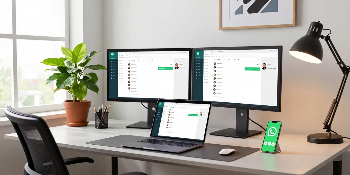 Seamless integration of WhatsApp網頁版 on a modern workspace setup highlighting productivity and connectivity.