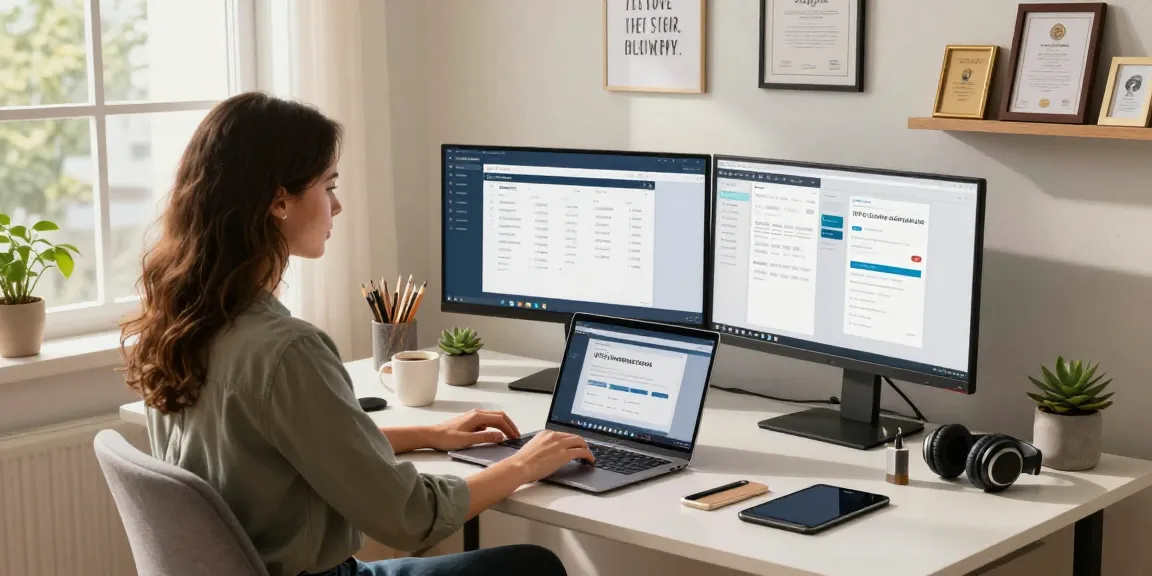 WPS Download displayed on a laptop in a modern home office