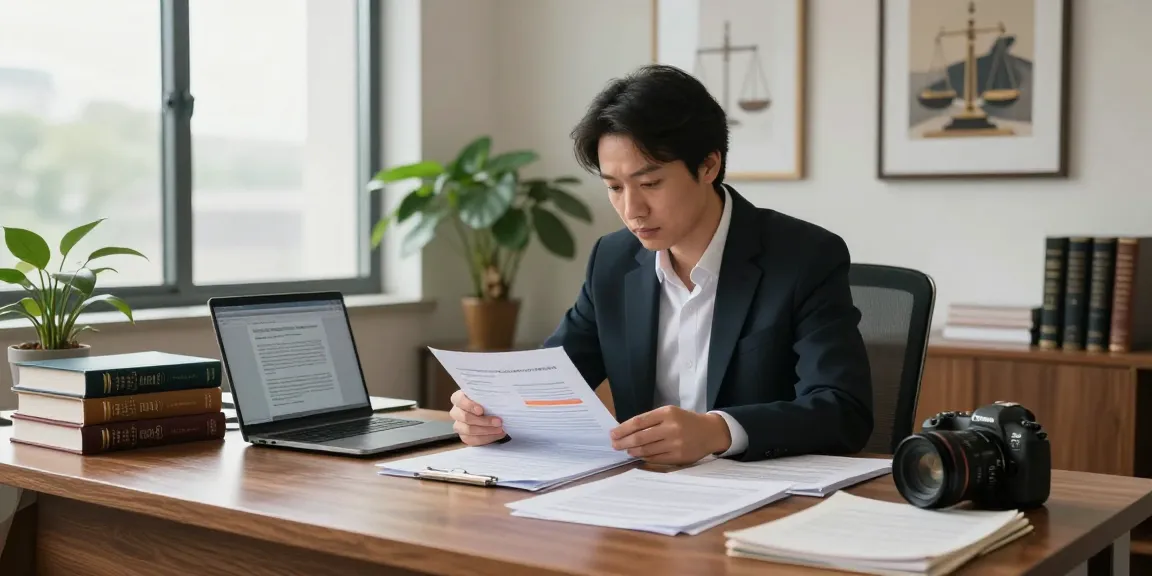 Focused lawyer reviewing case documents in a modern office, try here for professional legal support.