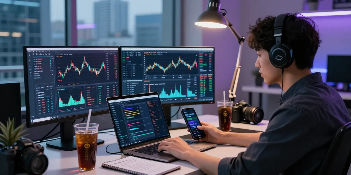 Experience real-time trading with 업투익스체인지 in a modern cryptocurrency workspace.