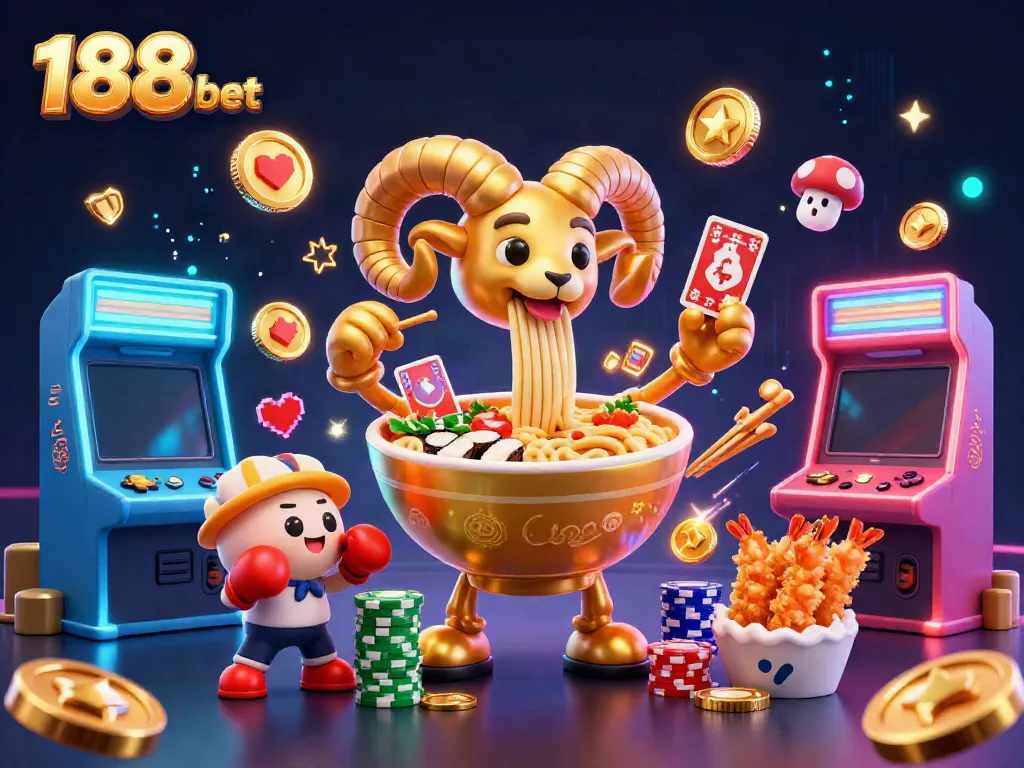 Engage in exciting gameplay action at 188 bet with a vibrant casino-themed illustration featuring dynamic characters and gaming elements.