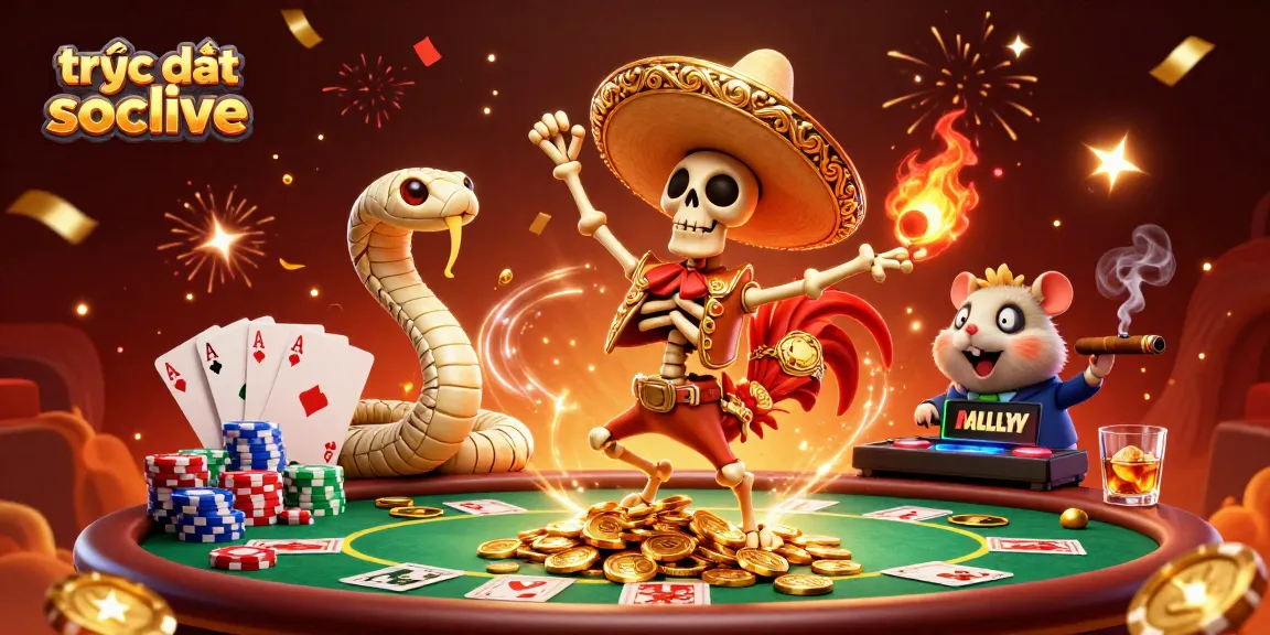 Enjoying trực tiếp socolive betting experience with vibrant casino characters and dynamic elements.